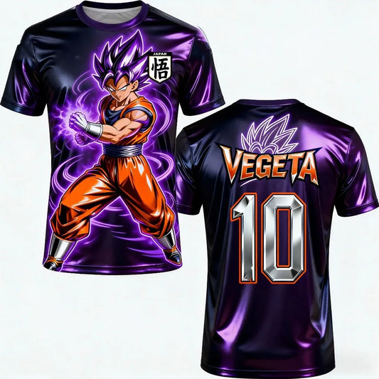 T-shirt de verão 2026 Dragon Ball para homem, respirável, com estampado 3D, casual, familiar, unissexo, para criança, jersey desportivo de futebol e treino