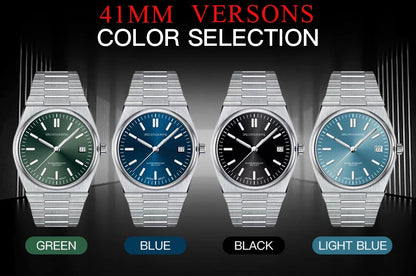 2025 SPECHT&SOHNE New Rubber Strap Fashion Quartz Watches For Men Stainless Steel Watch Ice Blue Luminous Sapphire Crystal 5BAR