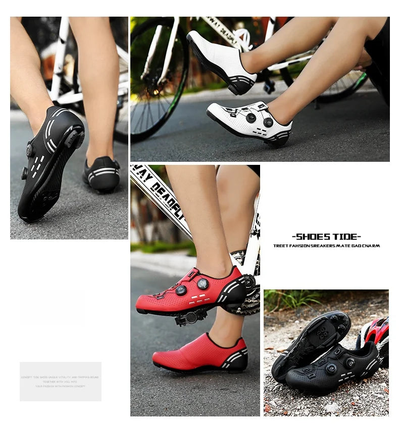 High-Quality Cycling Shoes Men's SPD Self-Locking Racing Bicycle Sports Shoes Women's MTB Mountain Non-Slip Cycling Shoes 36-47