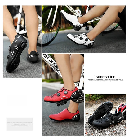 High-Quality Cycling Shoes Men's SPD Self-Locking Racing Bicycle Sports Shoes Women's MTB Mountain Non-Slip Cycling Shoes 36-47