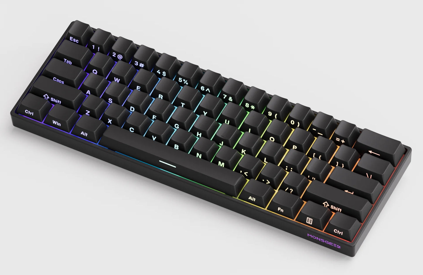 Akko MonsGeek FUN60 mechanische Tastatur mit Magnetschaltern, 60% Gaming-Tastatur, Rapid Trigger 0.01mm, 8K, ARGB, HE/TMR, Custom Keyboard