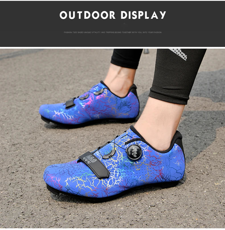 New Cycling Shoes Men Self-Locking Road Cycling Shoes Outdoor Mountain Cycling Sports Shoes Women Indoor Spinning Cycling Shoes