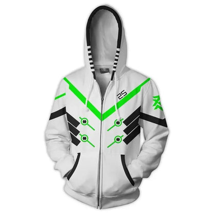Sweatshirt com Capuz de Anime e Gaming com Impressão 3D Overwatches DVA DJ, Fato de Cosplay, Casaco com Capuz para Mulher, Homem e Casal, Top de Vestuário