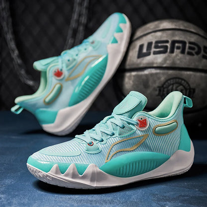 Men's Basketball Shoes Breathable Cushioning Non-Slip Wearable Runing Shoes Gym Training Athletic Basketball Sneakers for Men