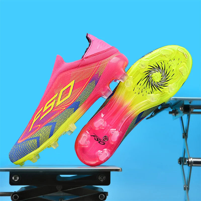 New Men Football Boots Non-Slip High-quality Soccer Shoes Grass Cleats High-top Futsal Sneakers Match Indoor Hot-selling Outdoor