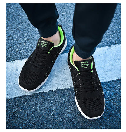 Sports Men Running Jogging Shoes Casual Sneakers Outdoor Lace Up Breathable Mesh Light Tennis Outdoor Walking Size 39-46