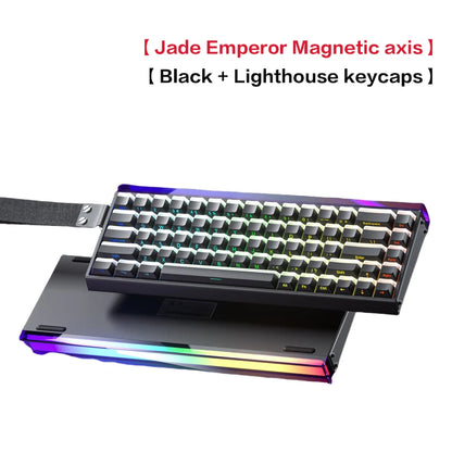 Teclado Mecânico Gaming AULA HERO 68 HE com Eixo Magnético RT, Iluminação RGB com Fio, Taxa de Polling 8K e Gravação Lateral