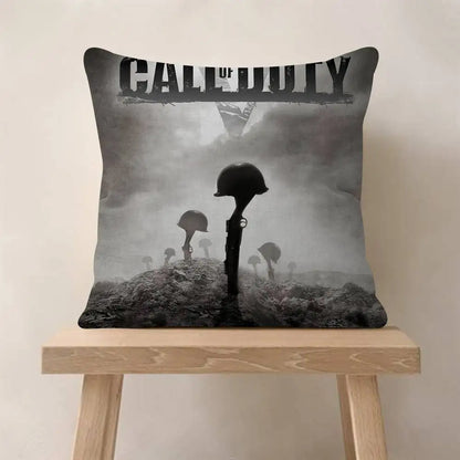 Klasická hra C-Call Of D-Duty personalizovaný polštář s obrázkem a textem, bytová dekorace, dárek do domácnosti, 45x45cm