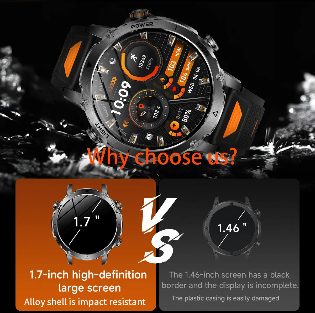 2026 TANK Ultra New 1400mAh Big Battery Smart Watch Men GPS path Sport Flashlight BT Call Waterproof Outdoor Military Smartwatch