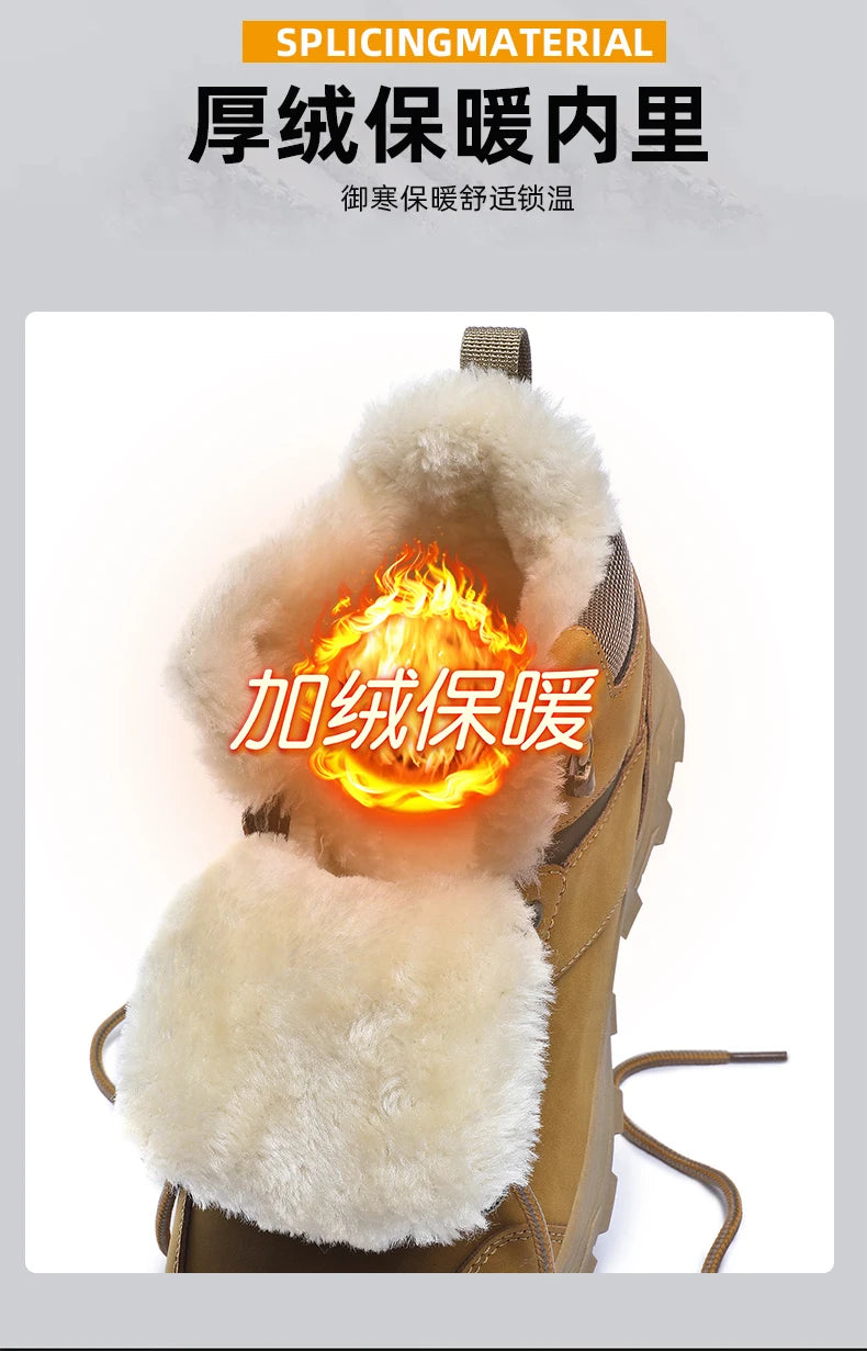 men boots 2025 New Winter Slippers Warm Men Shoes Waterproof Non-Slip Plush Sneakers Male tenis shoes Boots Men Sneakers Winter