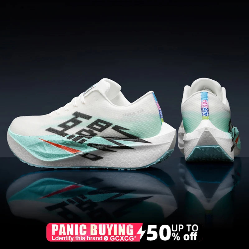 Running Shoe Men Sports Carbon Board Speciality Breathable Lightweight Women's Comfortable Athletic Nonskid Sneakers﻿ Marathon
