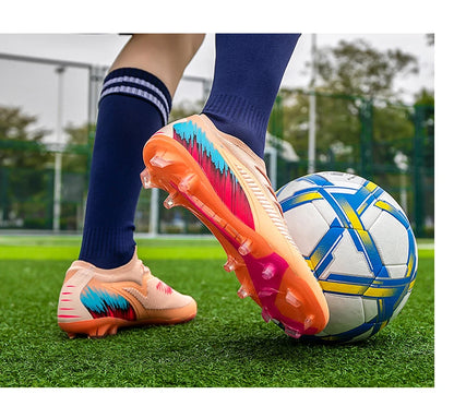 New Men Football Boots Cleats Shoes Soccer Long Spikes FG Ultralight Training Soccer Shoes Non-Slip Outdoor Match Drop Shipping