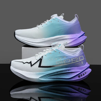 Męskie buty do biegania na co dzień, maratonowe, sportowe, z wkładką z włókna węglowego, oddychające, lekkie, damskie, wygodne, sportowe, antypoślizgowe trampki