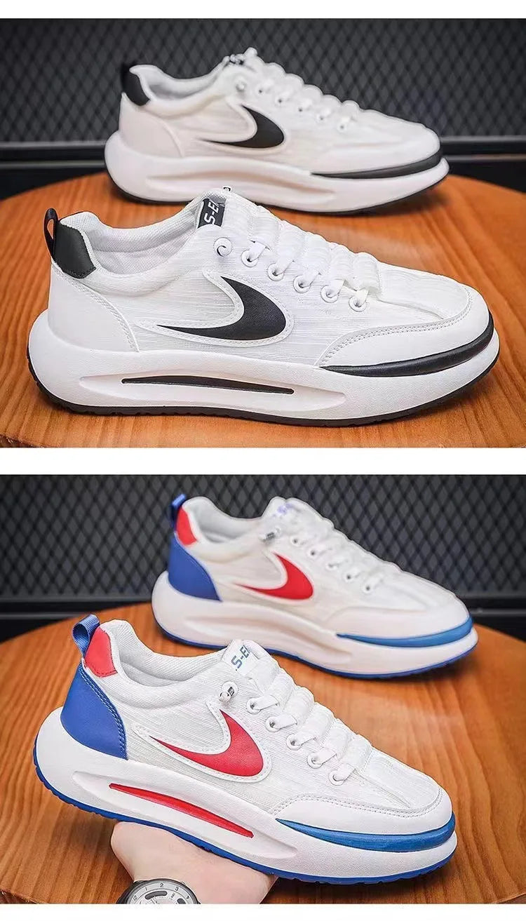 Comfortable Breathable Mesh Sports Shoes Men's Casual Style Lightweight Versatile Plain Color Spring Summer Autumn Seasonal Wear