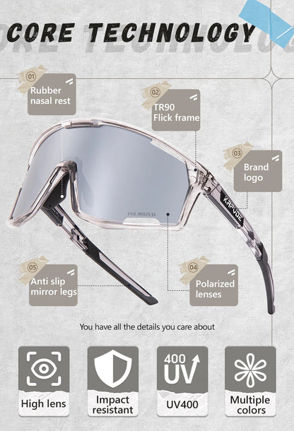 KAPVOE Polarised Cycling Glasses Sports Sunglasses Men Women Outdoor MTB Baseball Lenses UV400 Bicycle Cycling Eyewear Sale