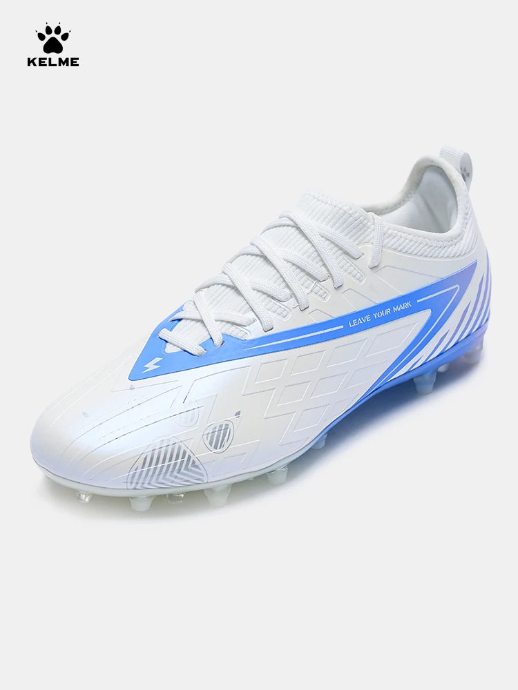 Kelme Football Shoes Men's Glimpse Mg Adult Game Short Nail Football Shoes Professional Training Artificial Grass Sports Shoes
