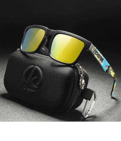 2025 Kdeam Polarized Sunglasses for Men Women Fashion Unisex Brand Trendy Outdoor Eyewear For Couple Mirror red lens