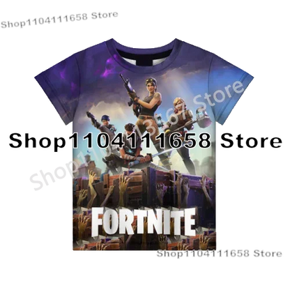 Presentes de Aniversário T-shirt F-Fortnite 3D Print Banana Peely Team Leader Bear para Homem, Tee Battle Royale Gaming, Top de Verão