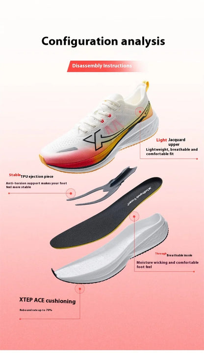 Pánské běžecké boty Xtep Five Speed 2.0 – pohodlné podzimní sportovní boty na jogging s tlumením, tenisky 876319110001