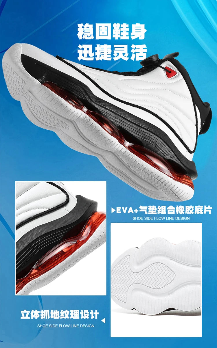 Men's Basketball Shoes Breathable Cushioning Non-Slip Wearable Runing Shoes Gym Training Athletic Basketball Sneakers for Women