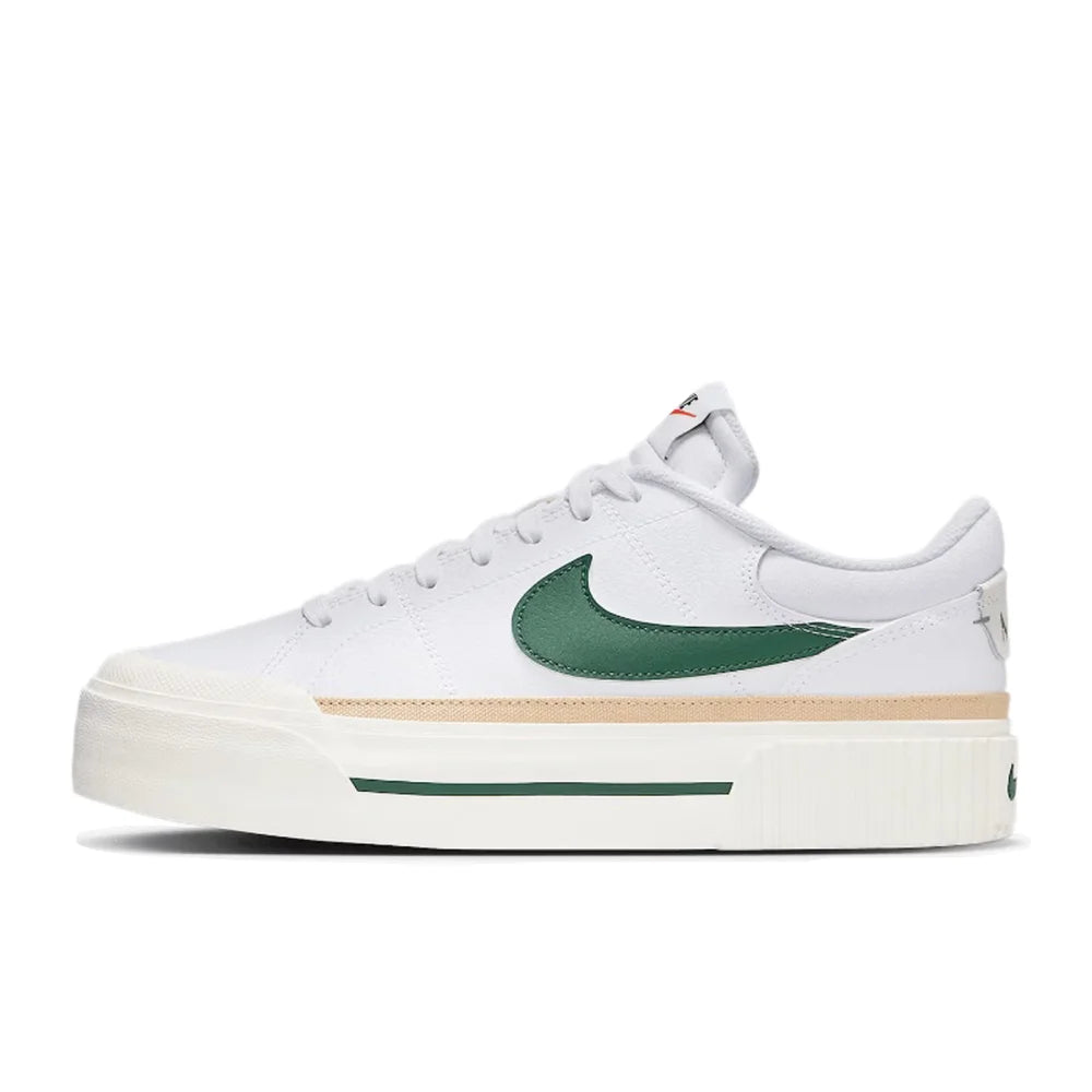 Nike Court Legacy Lit Leather Comfort Slip-Resistant Cushioned Durable Low-Top Tennis Shoes FD0355-133