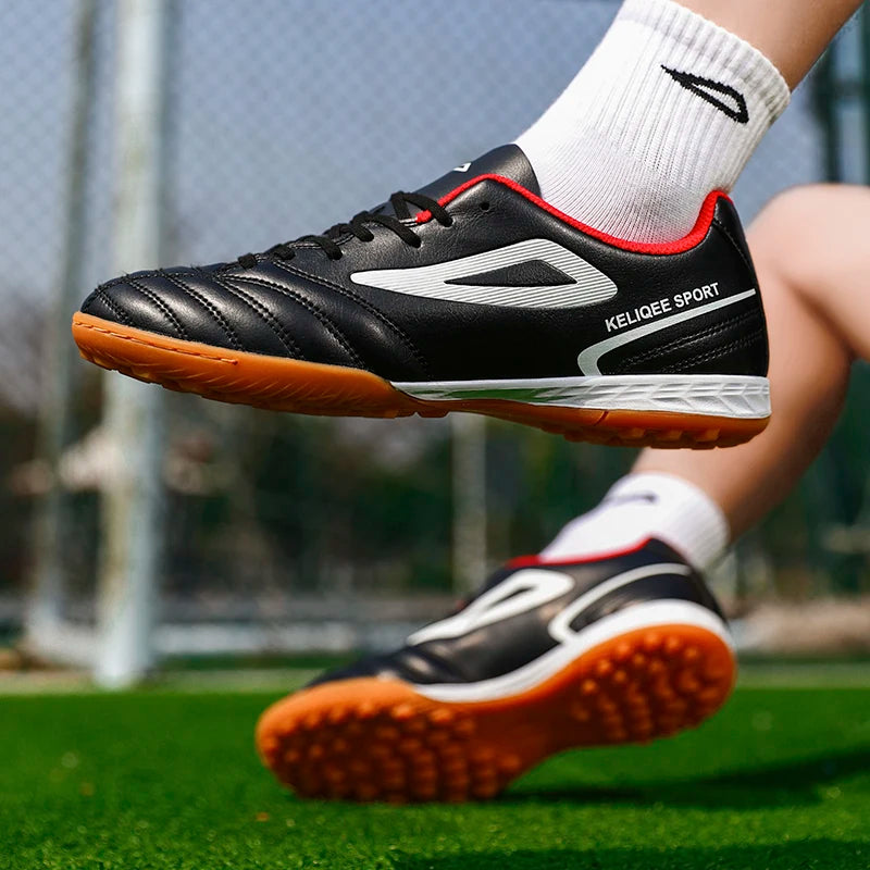 Hot Sale Best-selling Unisex Youth Football Boots Turf Cleats Anti-slip Breathable Leather Upper Lightweight Durable Soccer Trai
