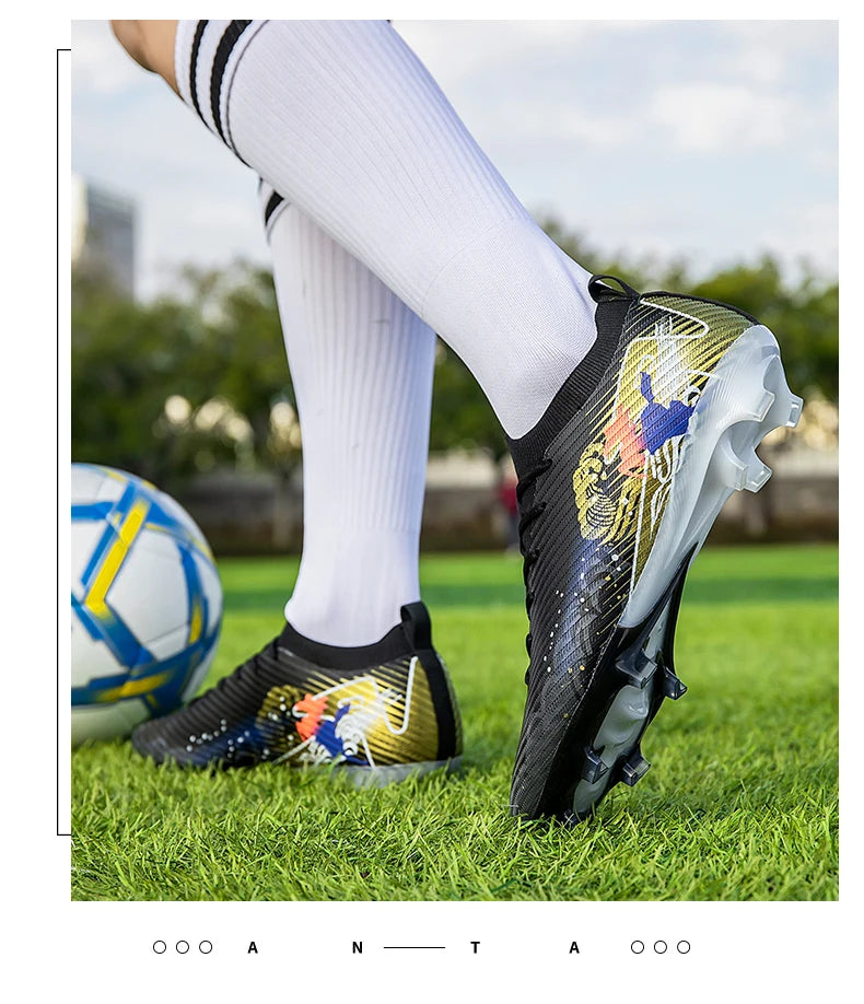 New Men Soccer Shoes Grass Ultralight Sport Comfortable Adult Non-Slip Football Boots Outdoor Cleats Sport Futsal Training Match