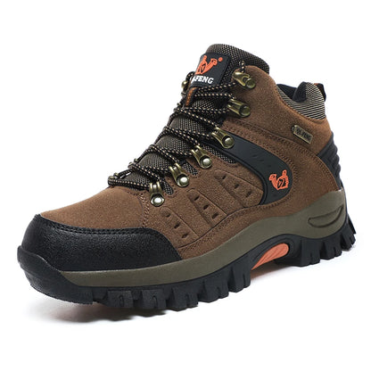 Outdoor trekking shoes autumn winter men waterproof hiking shoes mountain boots genuine leather woodland hunting tactical shoes