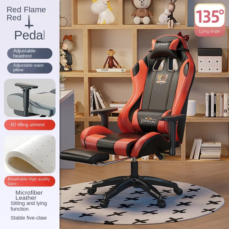2024 New Modern Computer Office Chair Home Comfortable Dormitory Study Anchor Gaming Swivel Backrest Sofa Lifting Chair