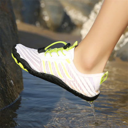Sapatos Aquáticos Unissexo de Secagem Rápida para Homem e Mulher, Coloridos, para Praia, Natação, Surf e Beira-Mar, Ténis Aquáticos para Casal, Descalços, para Caminhada em Riachos