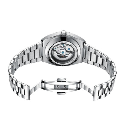Men's Fully Automatic Mechanical New Trend Steel Strip Business Hollow Waterproof Male Fashion Wristwatches High End Gifts