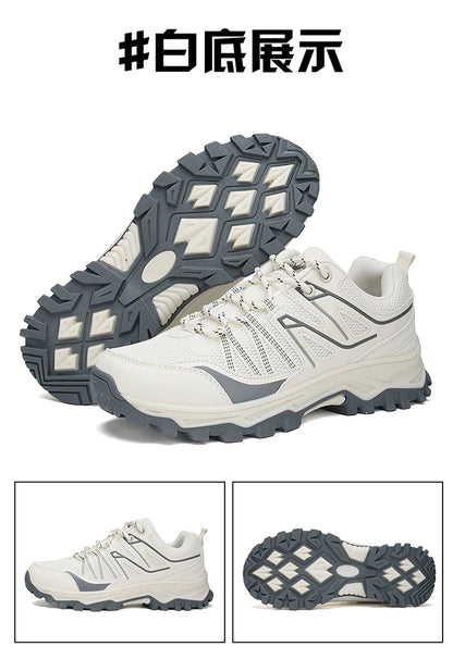 New Large Outdoor Mountaineering Shoes Men Spring and Autumn Mesh Breathable Sneaker Outdoor Travel Hiking Non slip Shoes