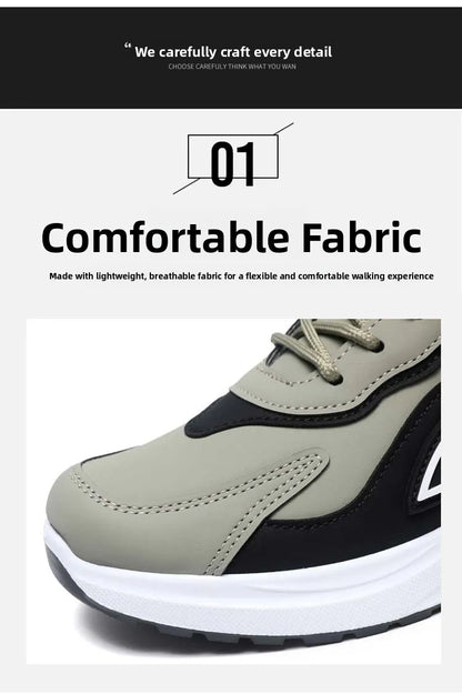 Men's Fashionable Korean Style Lace-Up Casual Running Shoes Comfortable Breathable Thick Bottom Sports Sneakers