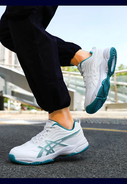 Men Women Badminton Shoes Table Tennis Shoes for Volleyball Handball Sports Sneakers Anti-Skid Mesh Breathable Field Training