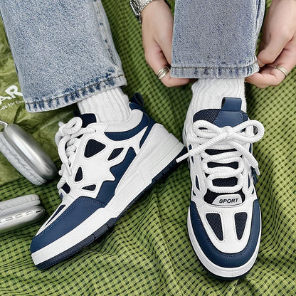 Fashion Mens Shoes Trend Street Skateboard Shoes Man Luxury Brand Training Sneakers Mesh Breathable Casual Shoes Tenis Masculino