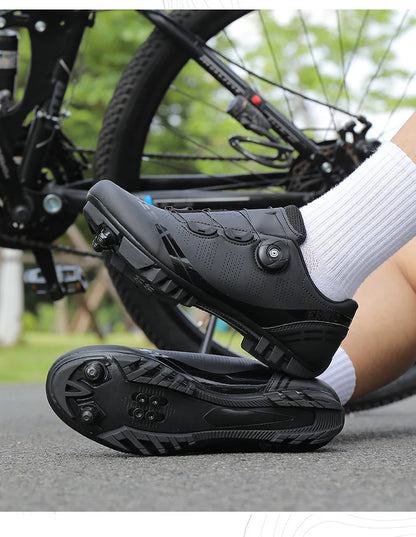 Unisex Cycling Shoes Speed Competitive Cycling Shoes SPD Road Bike Lock Shoes Breathable MTB Mountain Off-Road Cycling Shoes