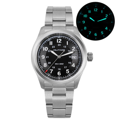Militado ML08 Quartz Watch Ronda 515 Movement Domed Sapphire Wristwatch BGW9 Luminous 10Bar Waterproof 38mm Vintage Watches