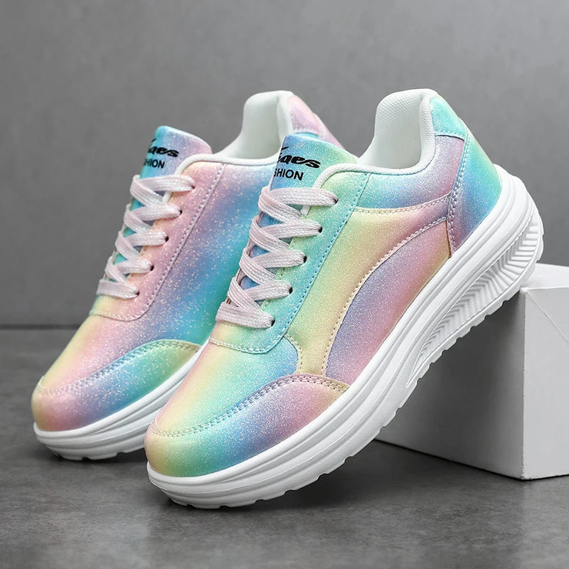 New Summer Fashionable Womens Sports Shoes Versatile Lightweight and Durable Running Shoes Shock-absorbing Daily Walking Shoes