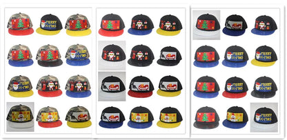 Crtani patchwork bejzbol kape, uradi-sam blokovi, snapback kape, hip hop kape za muškarce i žene, odvojivi pikseli, kape za tatu, dječje kape, kape za odrasle