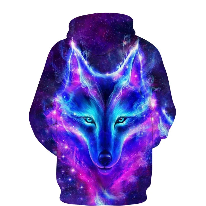 Cool 3D Wolf Printed Zipper Hoodies Fashion Men/Women Streetwear Hooded Jacket Coat Unisex Casual Hip Hop Pullover Sweatshirts