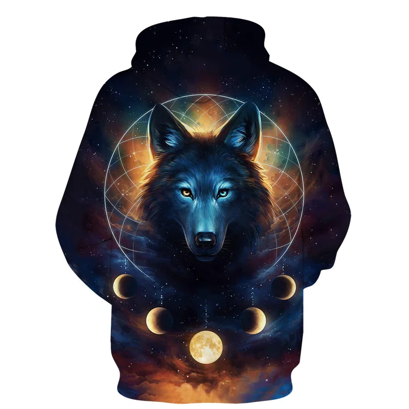 Cool 3D Wolf Printed Zipper Hoodies Fashion Men/Women Streetwear Hooded Jacket Coat Unisex Casual Hip Hop Pullover Sweatshirts