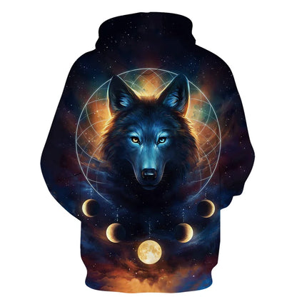 Cool 3D Wolf Printed Zipper Hoodies Fashion Men/Women Streetwear Hooded Jacket Coat Unisex Casual Hip Hop Pullover Sweatshirts