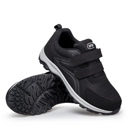 Diabetic Shoes for Men Comfort Walking Shoes for Elderly Swollen Feet Orthopedic Adjustable Double Strap Hook and Loop Sneakers