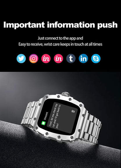 New Trend Smart Watch 1.76 inch AMOLED 3D Dynamic Dial IP67 Waterproof Bluetooth Call NFC Voice Assistant Men Sports Smartwatch