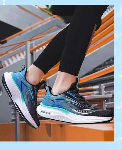 Men's Breathable Running Shoes Summer Hot Sale Of The Season Casual Sporty Fish Thread Soft Bottom Thick Heel Cross-Border St...