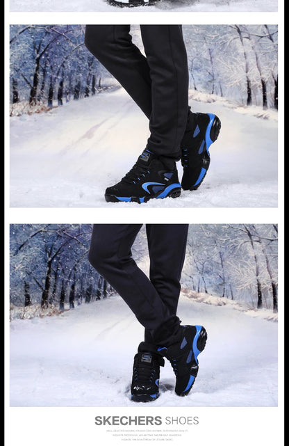 Men's Snow Boots Winter Warm Couple Casual Sneakers Fashion Leather Outdoor Sport Running Tenis Men Non-slip Big Size 48 Trainer