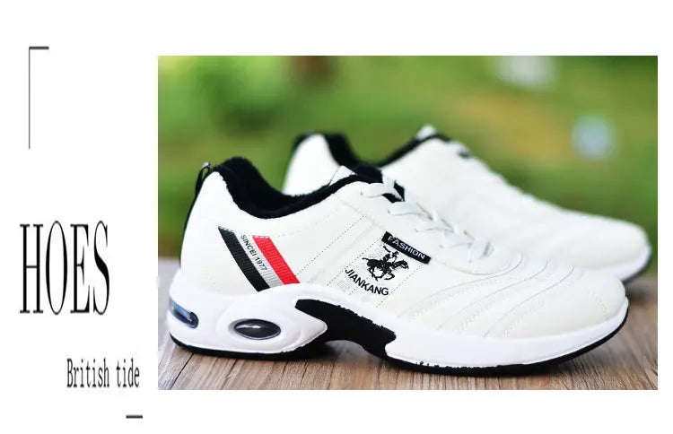 Baskets en cuir pour homme Chaussures décontractées et polyvalentes Chaussures de course d'extérieur antidérapantes Chaussures de skate tendance pour homme Zapatos Homme