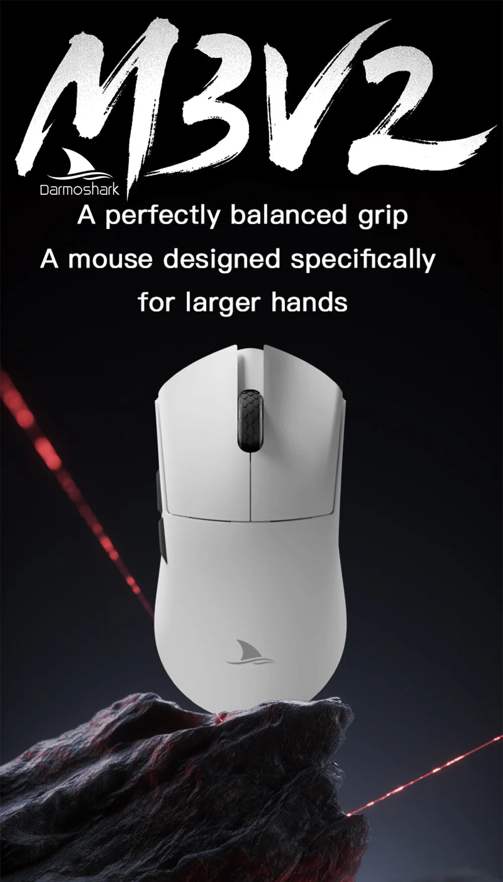 Darmoshark M3 V2 Gaming Mouse Wireless Tri-Mode 8K, PAW3395 Sensor, 26K DPI Ultra-Light Gaming Mouse for PC & Laptop