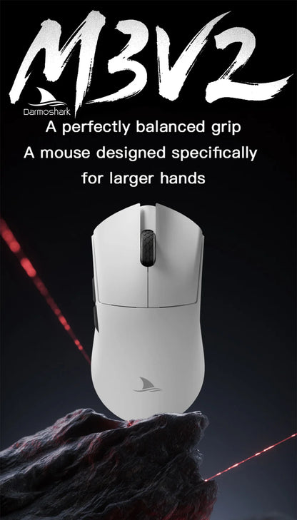 Darmoshark M3 V2 Gaming Mouse Wireless Tri-Mode 8K, PAW3395 Sensor, 26K DPI Ultra-Light Gaming Mouse for PC & Laptop