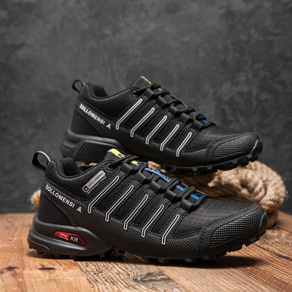 Men's Waterproof Hiking Shoes Outdoor Breathable Travel Walking Shoes Tactical Training Shoes Comfortable Lockless Cycling Shoes
